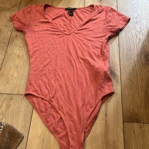Forever 21 bodysuit with snaps terra-cotta color size small